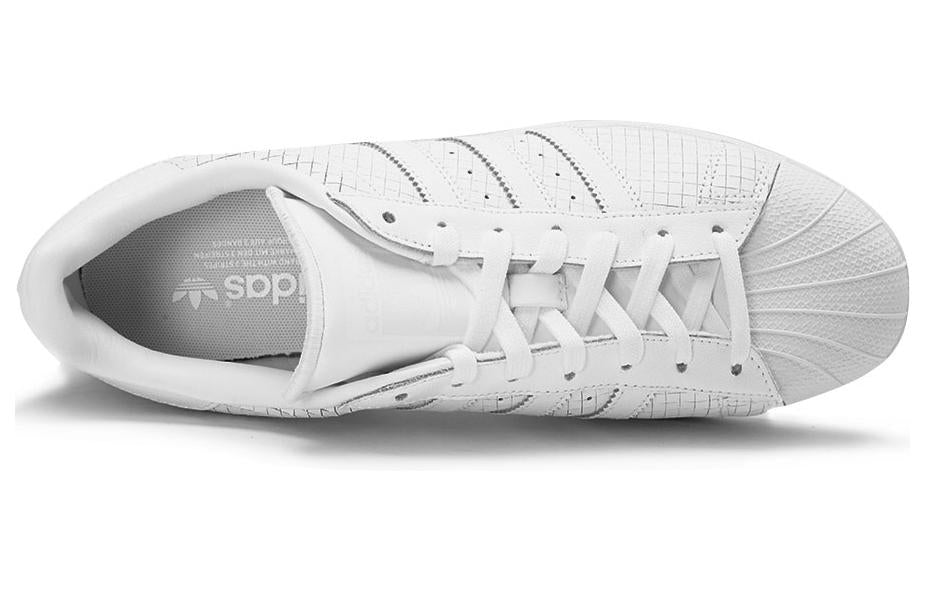 adidas Superstar 'Scored Leather - Triple White' AQ8334