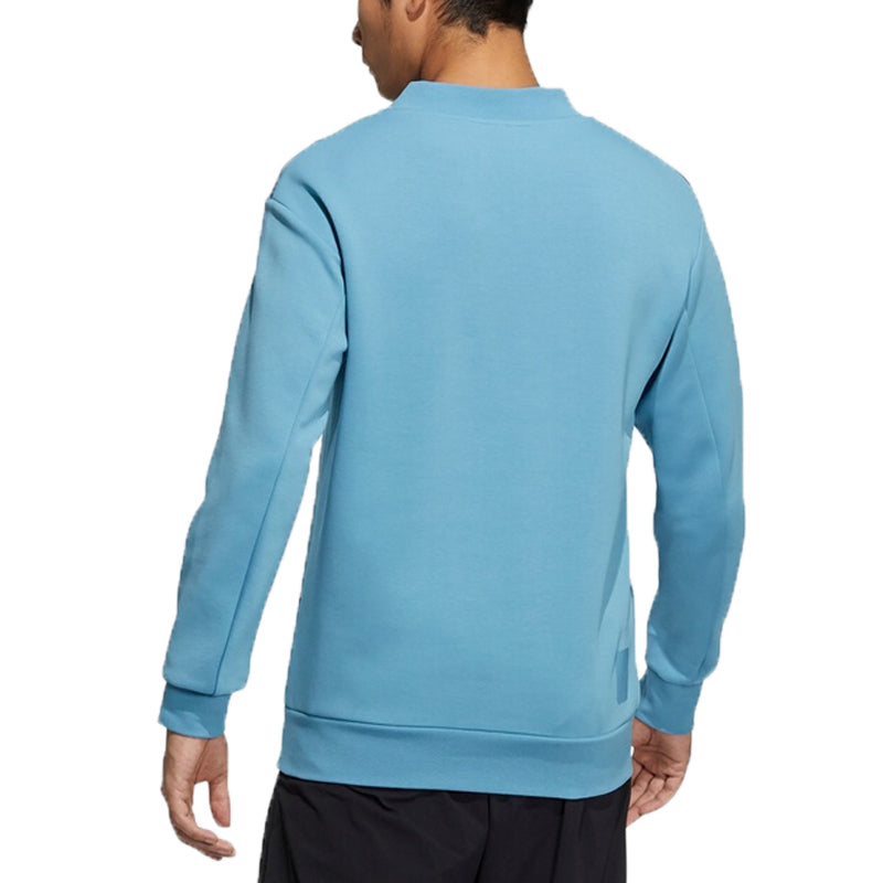 Men's adidas Wj Story Swt Martial Arts Series Ink Printing V Sports Pullover Blue H39288