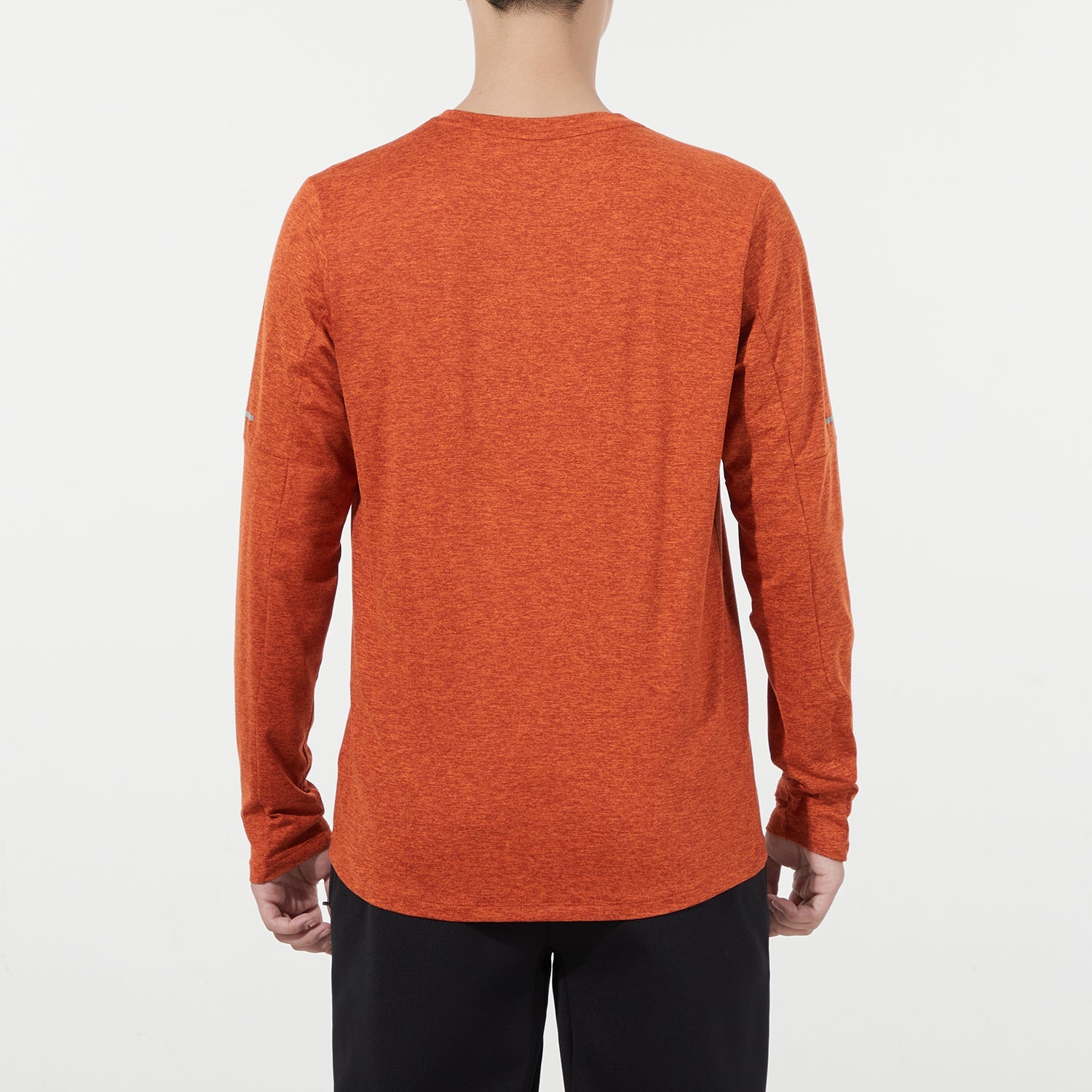 Men's Nike Reflective Logo Training Sports Running Long Sleeves Orange Red T-Shirt DD4755-670