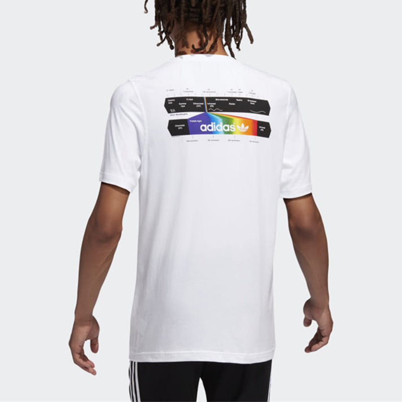 adidas originals Spectrum Tee Sports Printing Round Neck Short Sleeve White ED6927