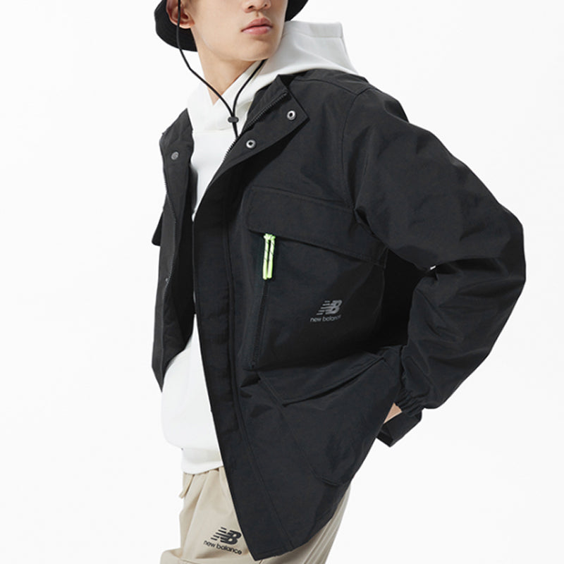 New Balance Fleece Lined Stay Warm Woven Sports Jacket Black AMJ21357-BK