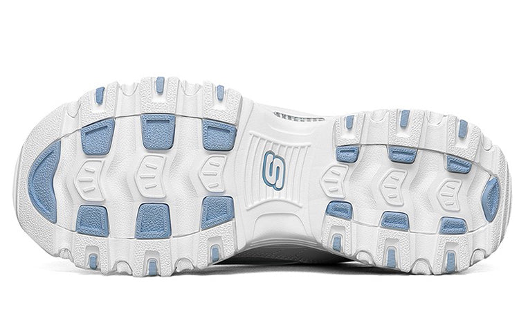 (WMNS) Skechers D'Liltes Fashion Casual Running Shoes White 11958-WLB