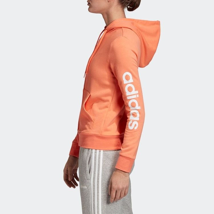 (WMNS) adidas Logo Printing Hooded Jacket Pink EI0659