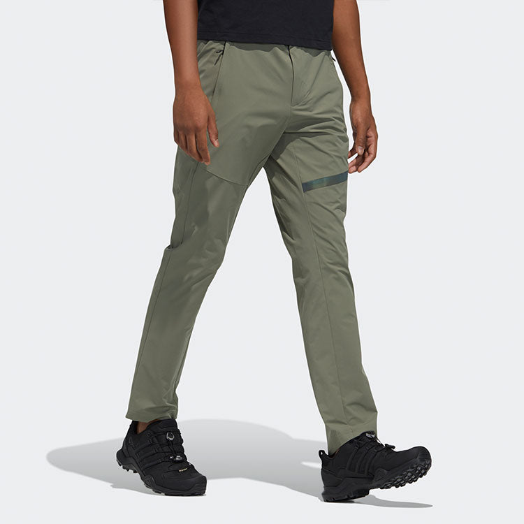 adidas Terrex Insp Ms Pants Outdoor mountaineering waterproof Reflective Logo Sports Long Pants Green GN7616