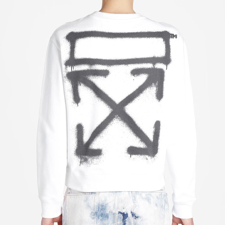 Off-White SS20 Spray Paint Effect Mens Logo Long Sleeve Round Neck Sweatshirt OMBA025R20E300150110