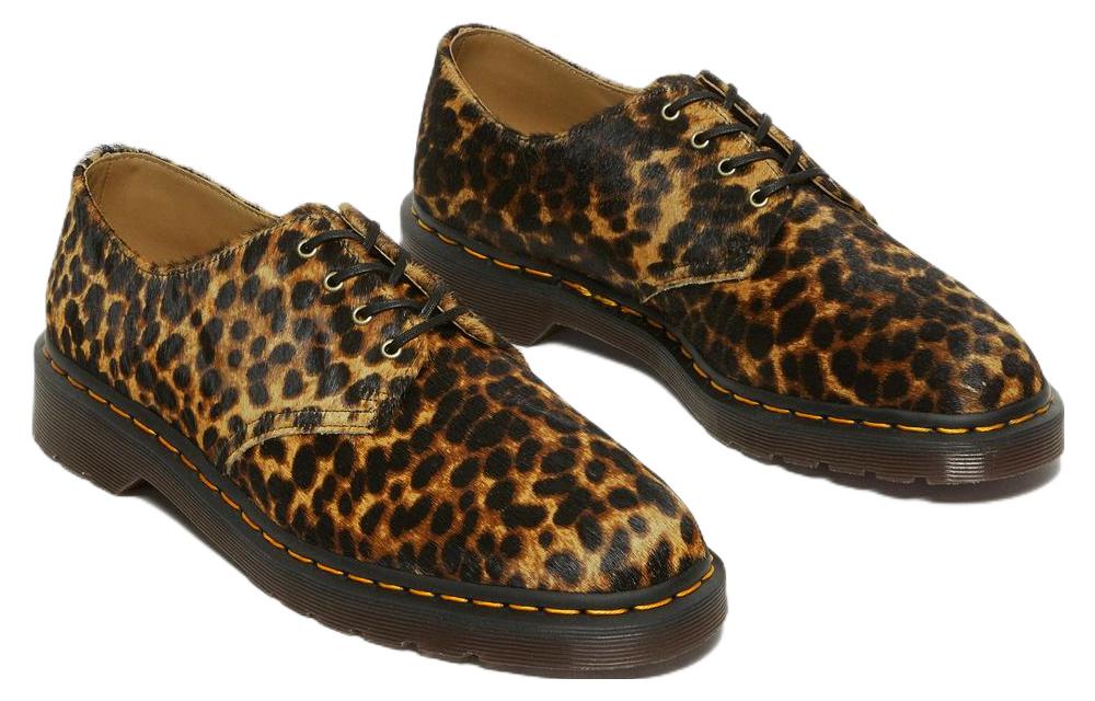 Dr. Martens 1461 Smiths Hair On Leopard Print Dress Shoes 'Brown' 27727348