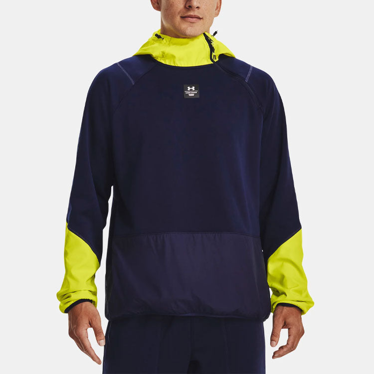 Under Armour Rush Fleece Hoodie 'Navy Lime' 1373809-410