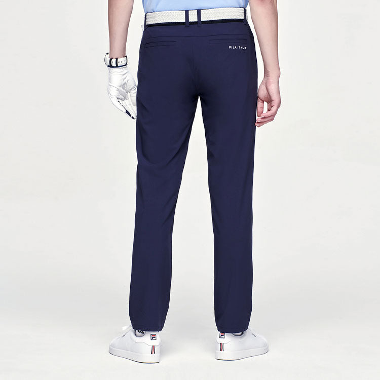 FILA Solid Color Gym Woven Sports Long Pants Blue A11M125806F-NV