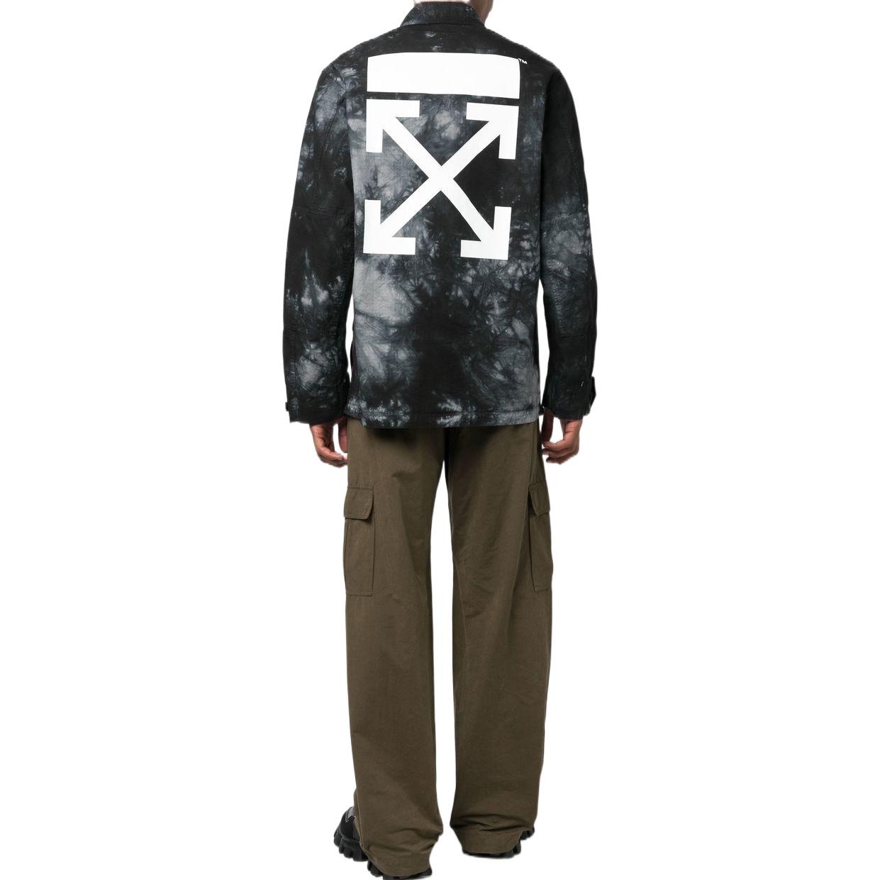 Off-White Arrow Tie Dye overshirt 'Black' OMEA354F22FAB0020501