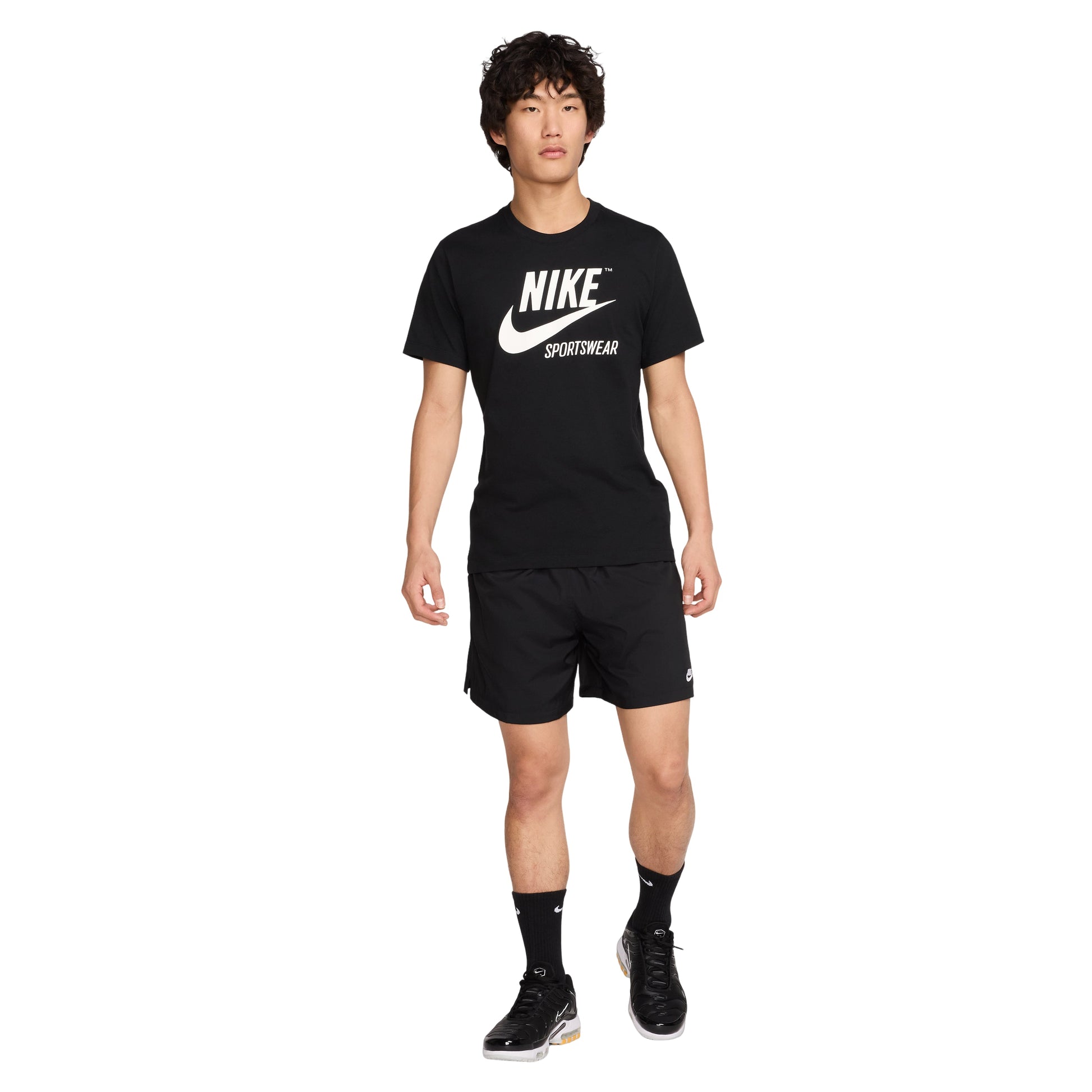 Nike Sportswear Crew Archive Logo T-Shirt 'Black White' BV0627-010