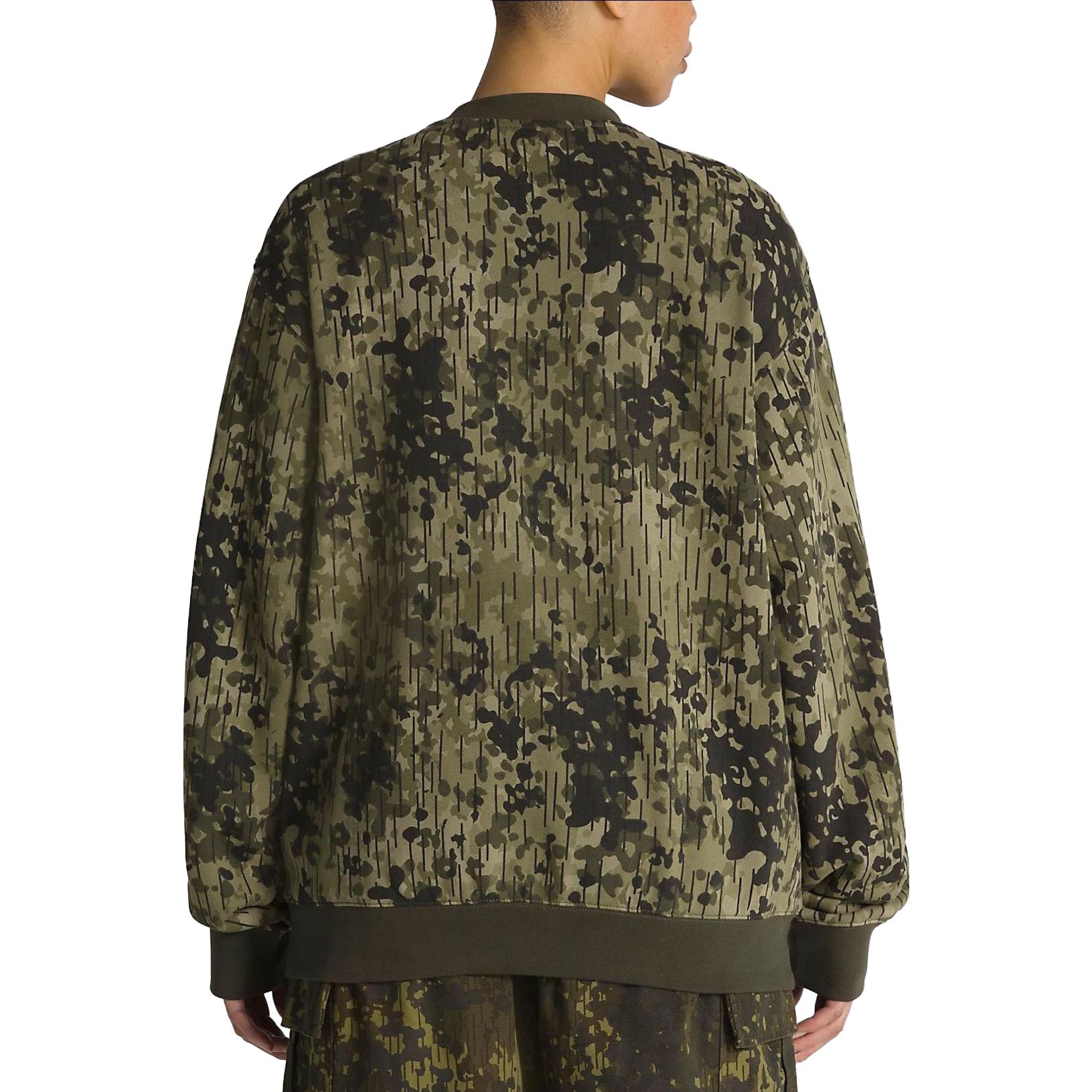 Vans Rain Camo Crew Sweatshirt 'Green' VN0008UKCBI