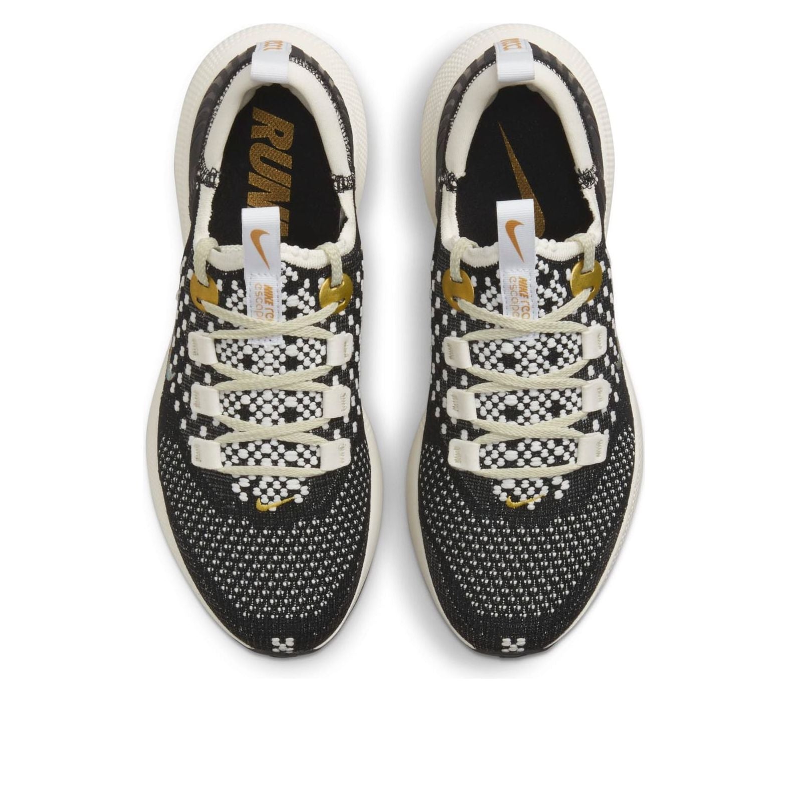(WMNS) Nike React Escape Run Flyknit 'Black Metallic Vivid Gold' DC4269-002