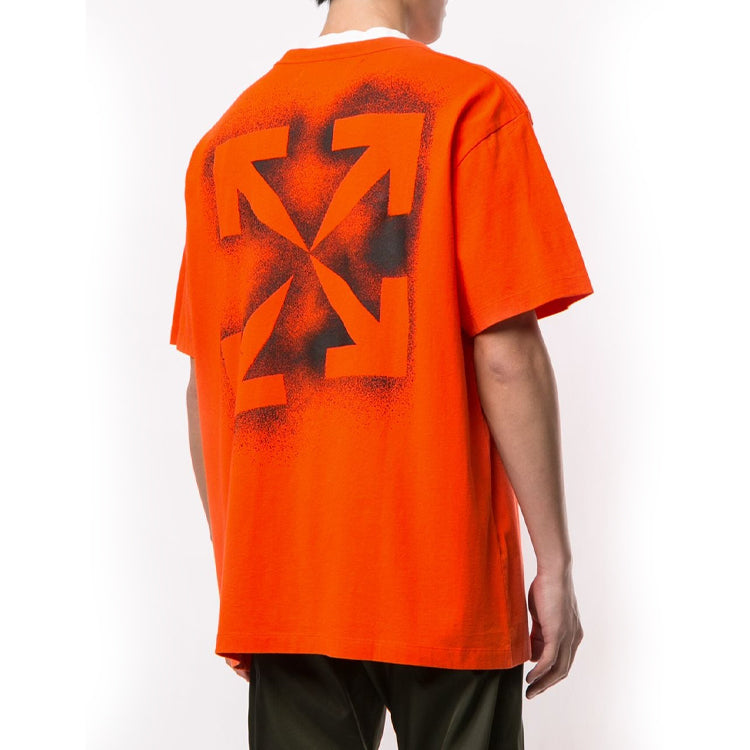 Off-White Arrow Printing Short Sleeve Orange OMAA038E20JER0032010