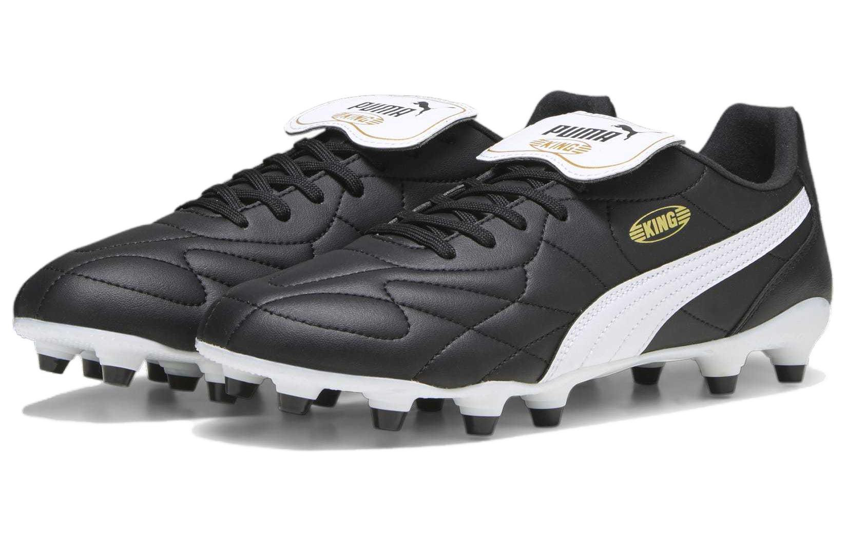 PUMA King TOP FG Football Boots 'Black White' 107348-01