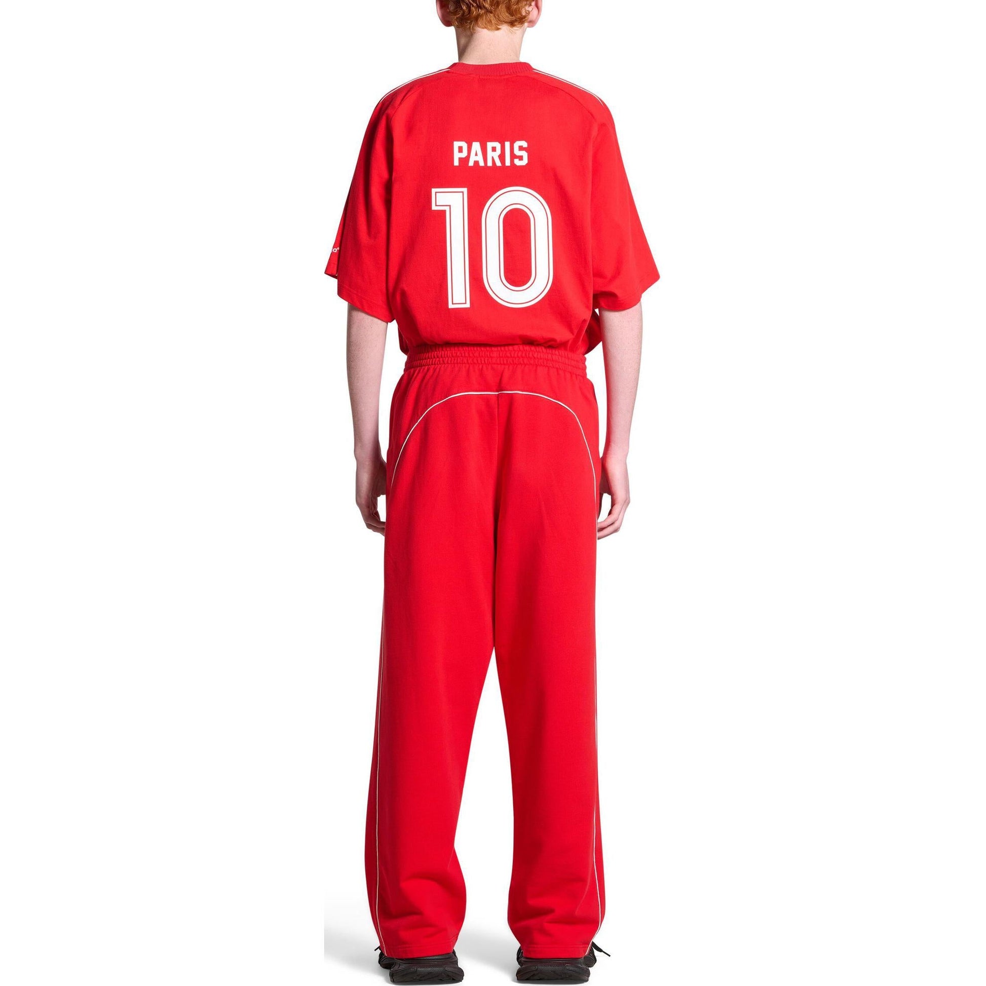 Balenciaga Soccer Baggy Sweatpants 'Red White' 777708TPVW36643
