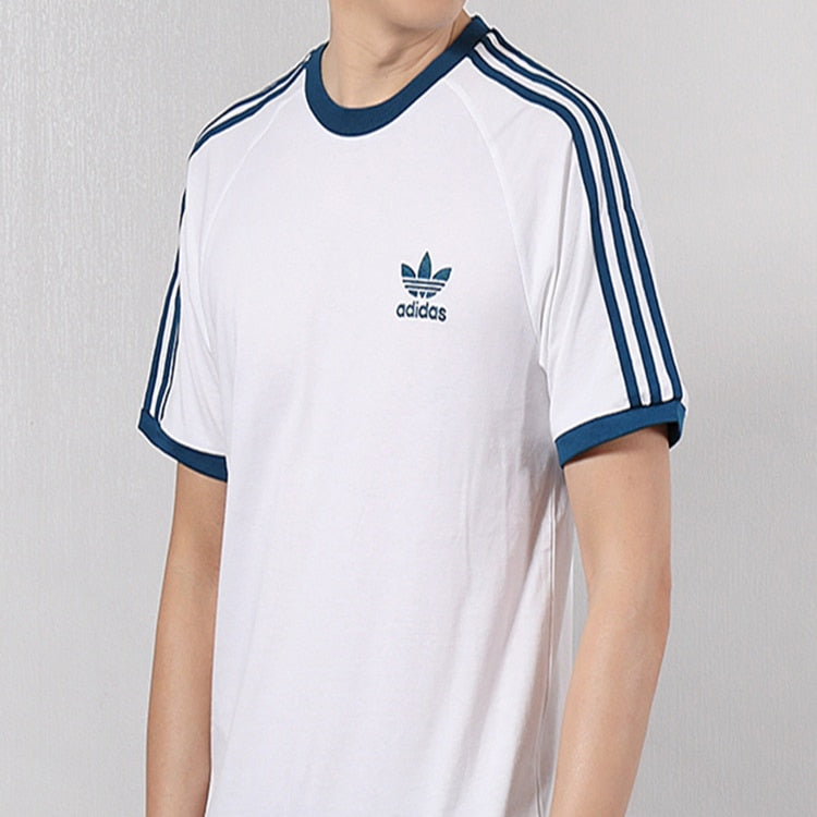 adidas originals Sports Round Neck Short Sleeve 77 Retro White DY1532