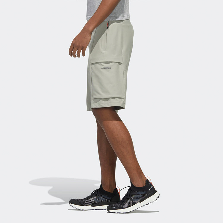 adidas Xplr Cargo Shor Outdoor Pocket Casual Sports Shorts Leather Gray FN0787