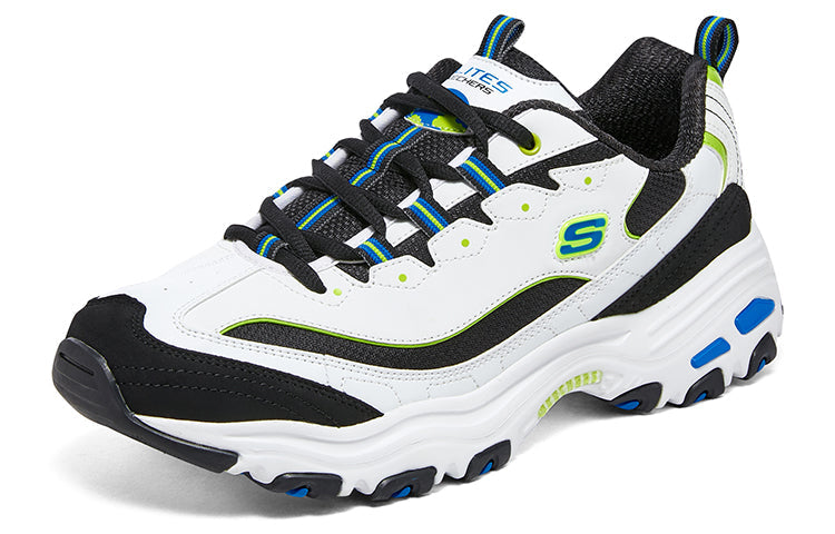 Skechers D'LITES 1.0 'White Black Neon Green' 894256-BKW