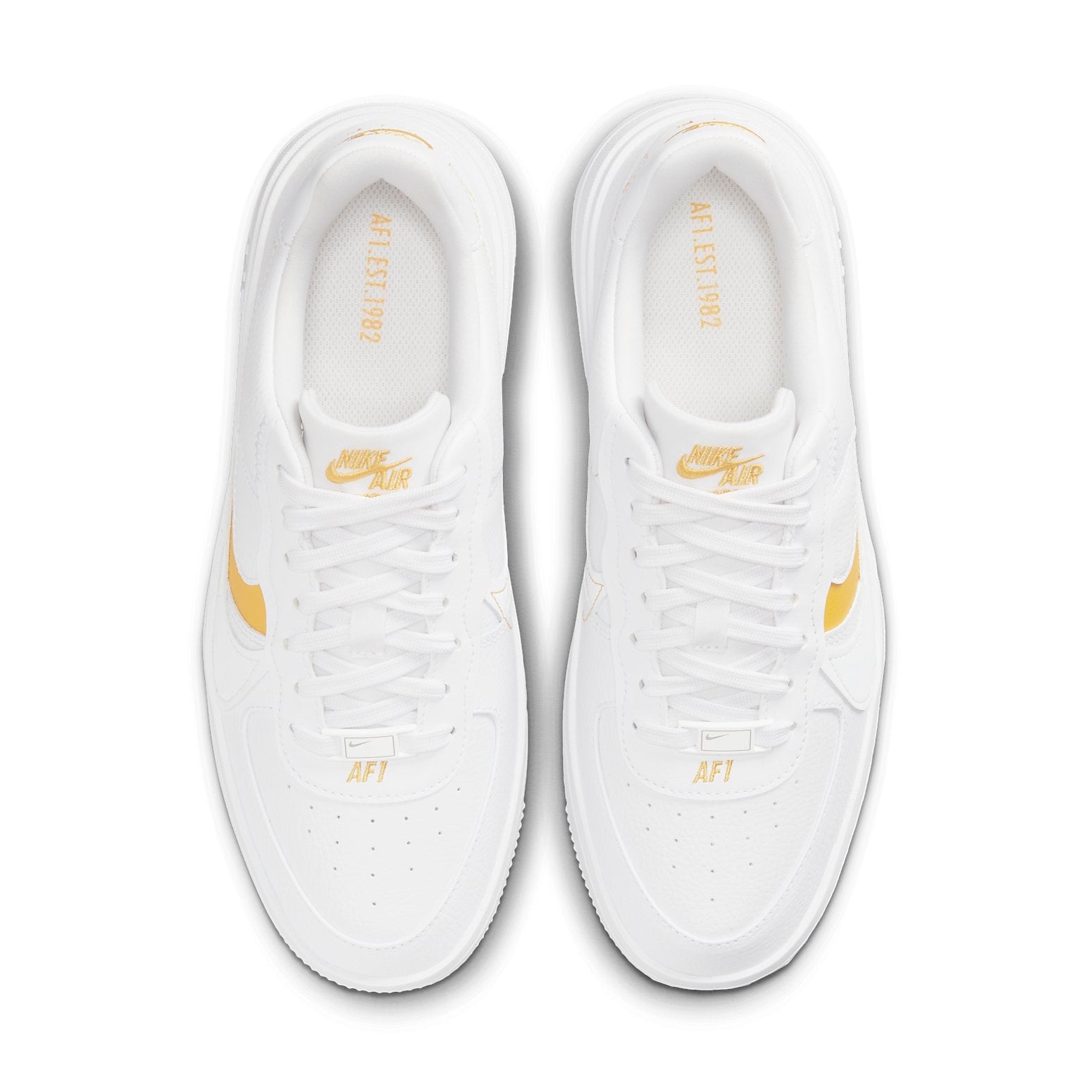 (WMNS) Nike Air Force 1 PLT.AF.ORM 'White Yellow Ochre' DJ9946-102