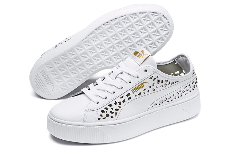 (WMNS) PUMA Vikky Stacked Laser Cut SoftFoam Sneakers White 369378-02