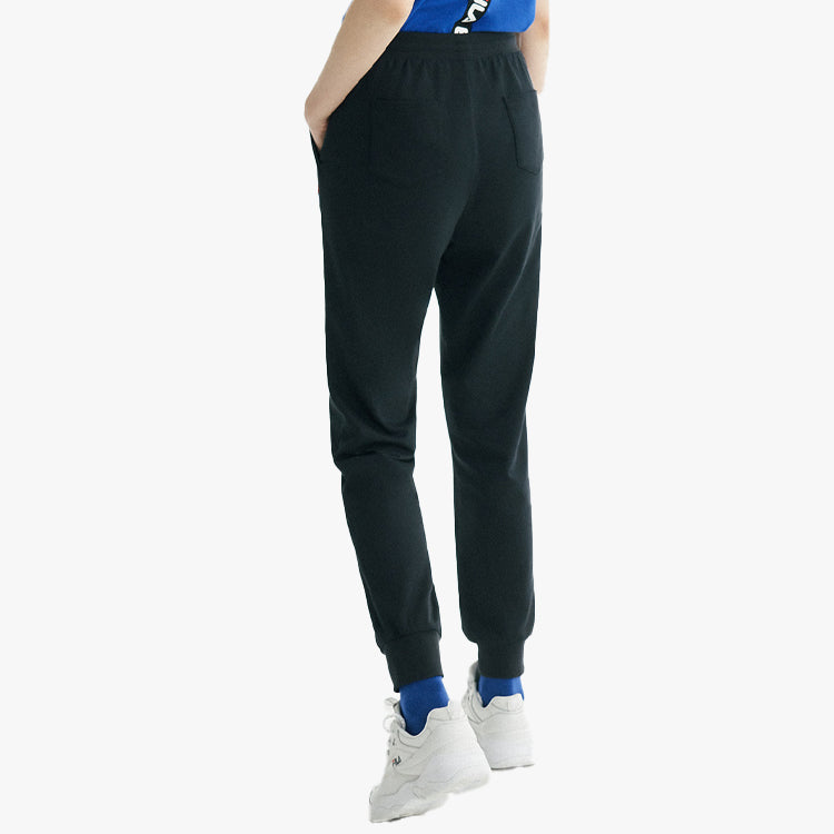 (WMNS) FILA FUSION Classic Colorblock Embroidered Logo Sports Pants Black T11W022601F-BK