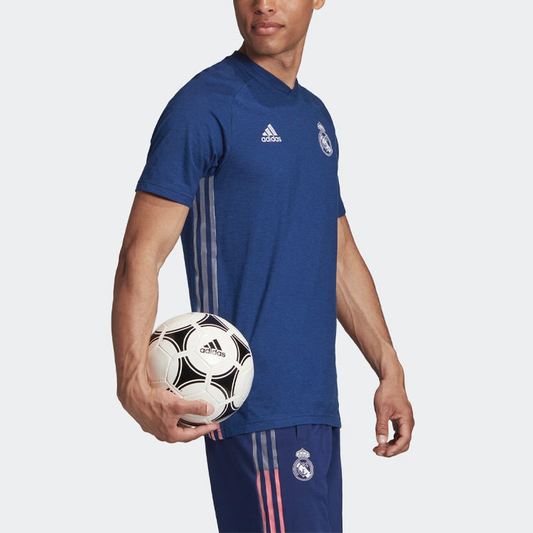 adidas Real Travel Tee Real Madrid Soccer/Football Sports Short Sleeve Navy Blue FR3874