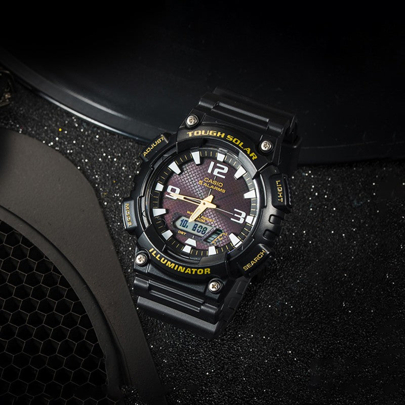 CASIO Waterproof Sports Solar Powered Mens Black Analog AQ-S810W-1BVDF