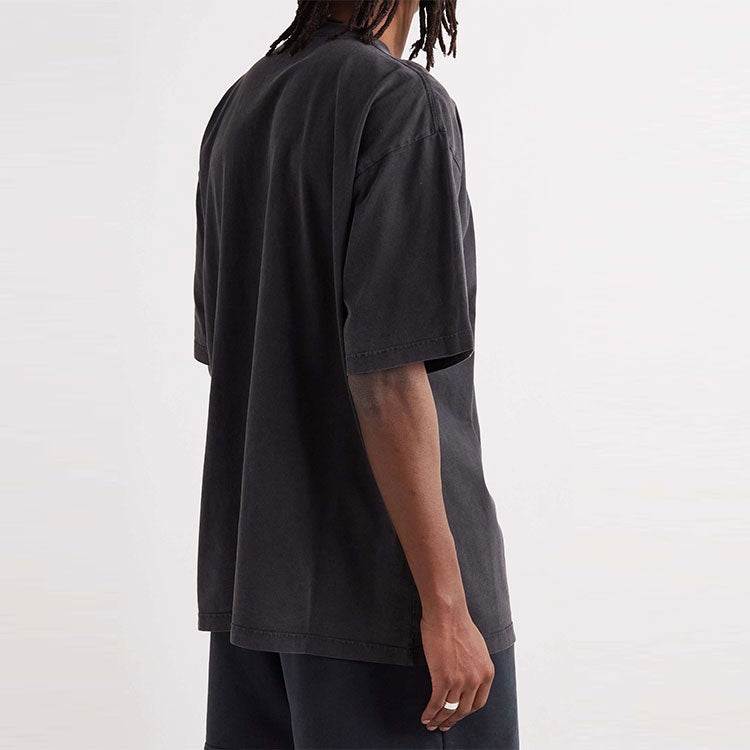 Balenciaga B Authentic Vintage Jersey Oversized T-Shirt 'Black' 694576TMVA91000
