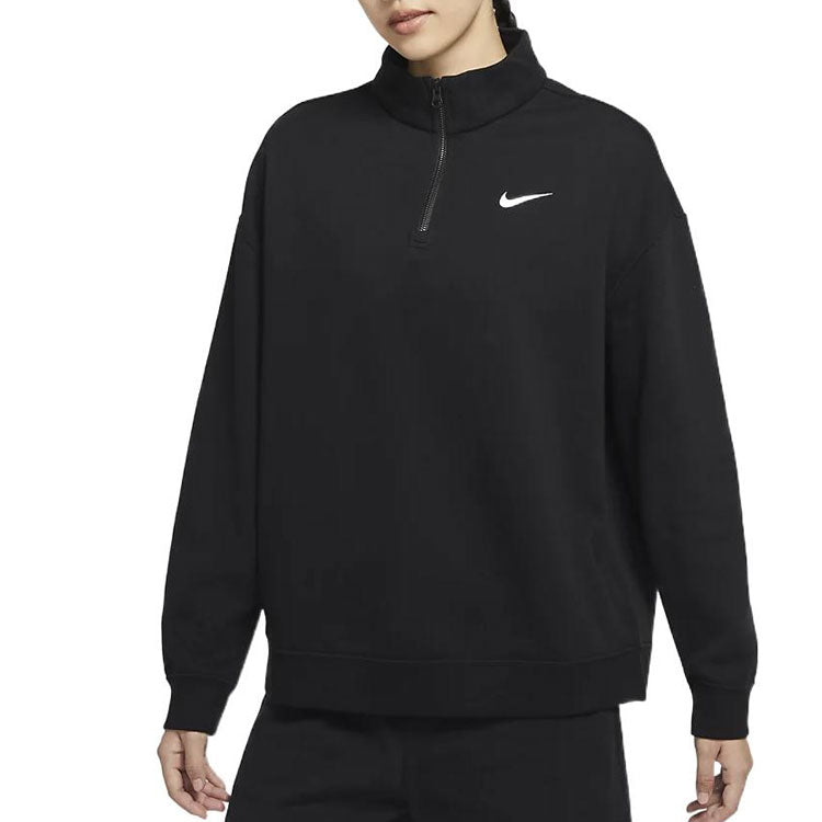 (WMNS) Nike Essential Swoosh 1/4-Zip Top 'Black' DC5425-010