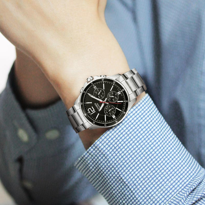 CASIO Quartz Waterproof Mens Black/White Analog MTP-1374D-1A&LTP-2085L-7A