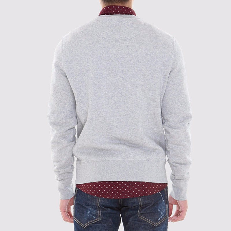 Men's Burberry Embroidered Horse Riding Round Neck Pullover Gray 39297581