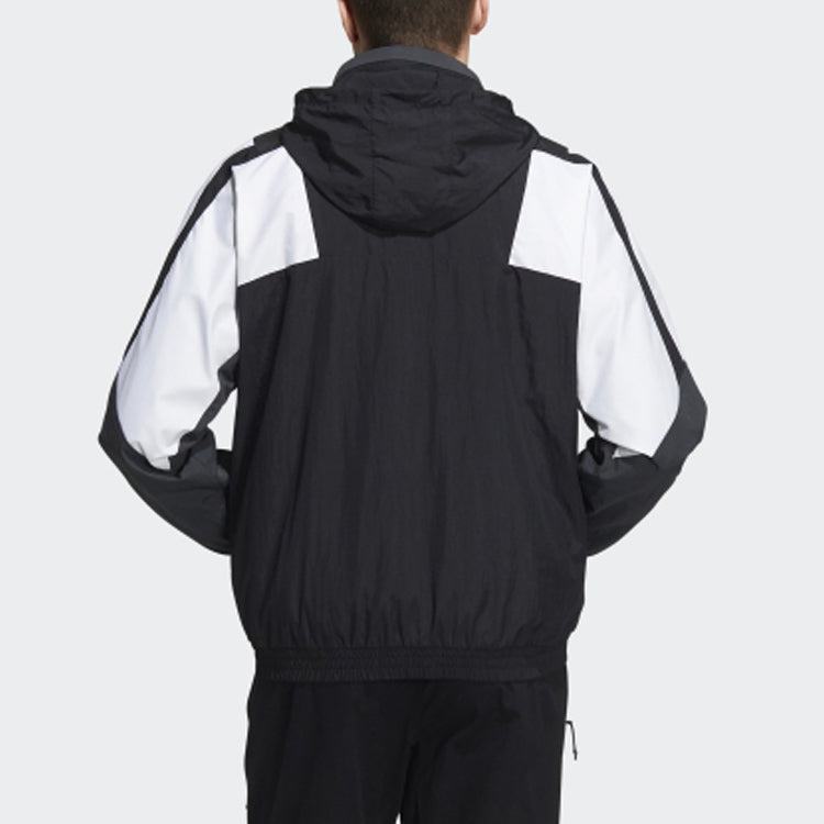 adidas Colorblock Sports Stand Collar Jacket Black HE7472