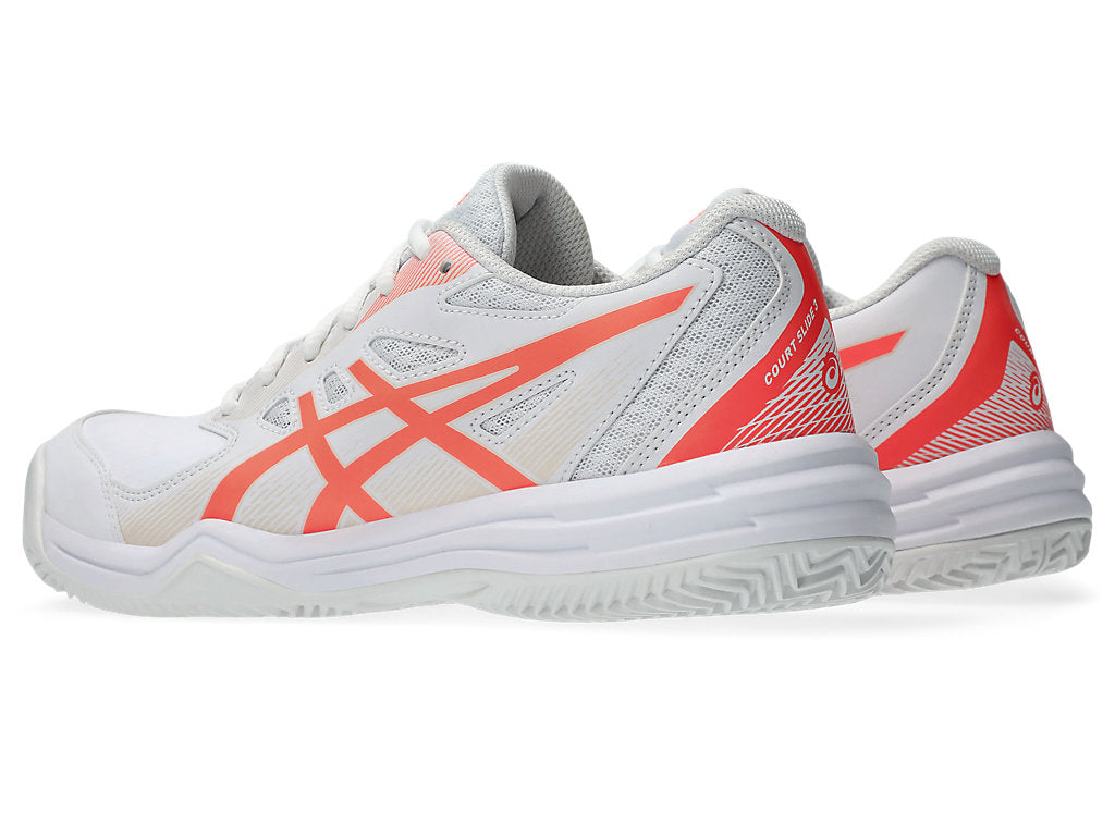(WMNS) ASICS Court Slide 3 Clay OC 'White Sun Coral' 1042A230-102