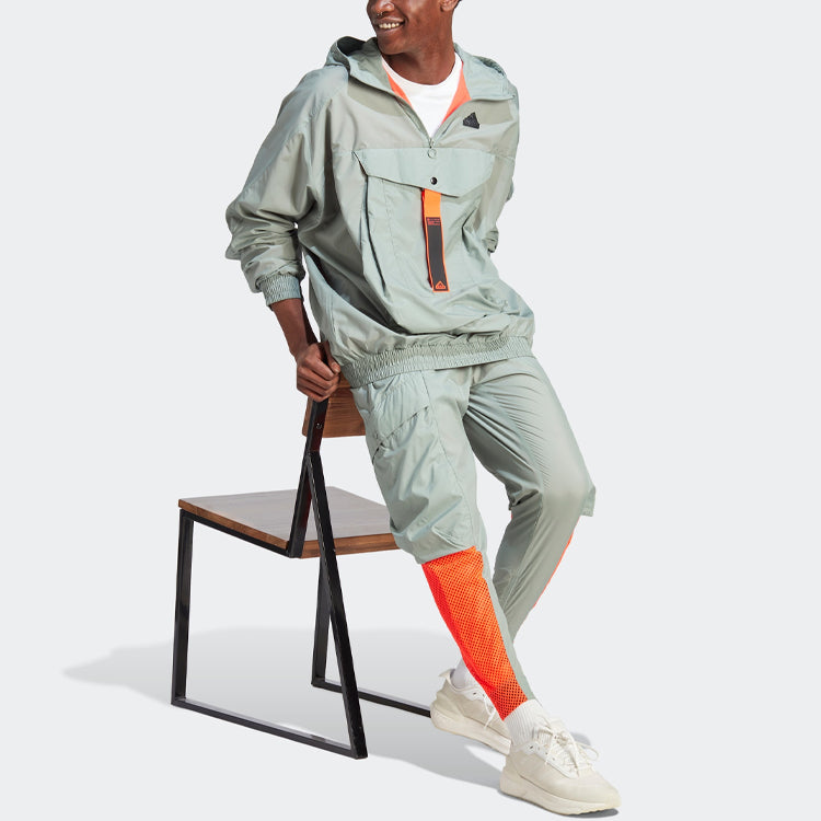 adidas City Escape Premium Windbreaker 'Silver Green' IC3725