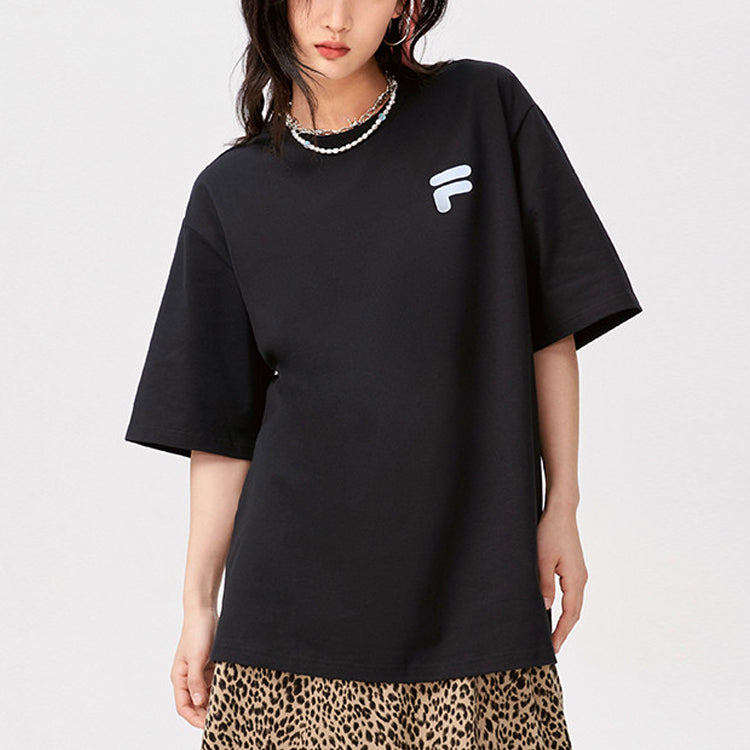 Fila FUSION Casual Sports Round Neck Short Sleeve Couple Style Black T11U126110F-BK