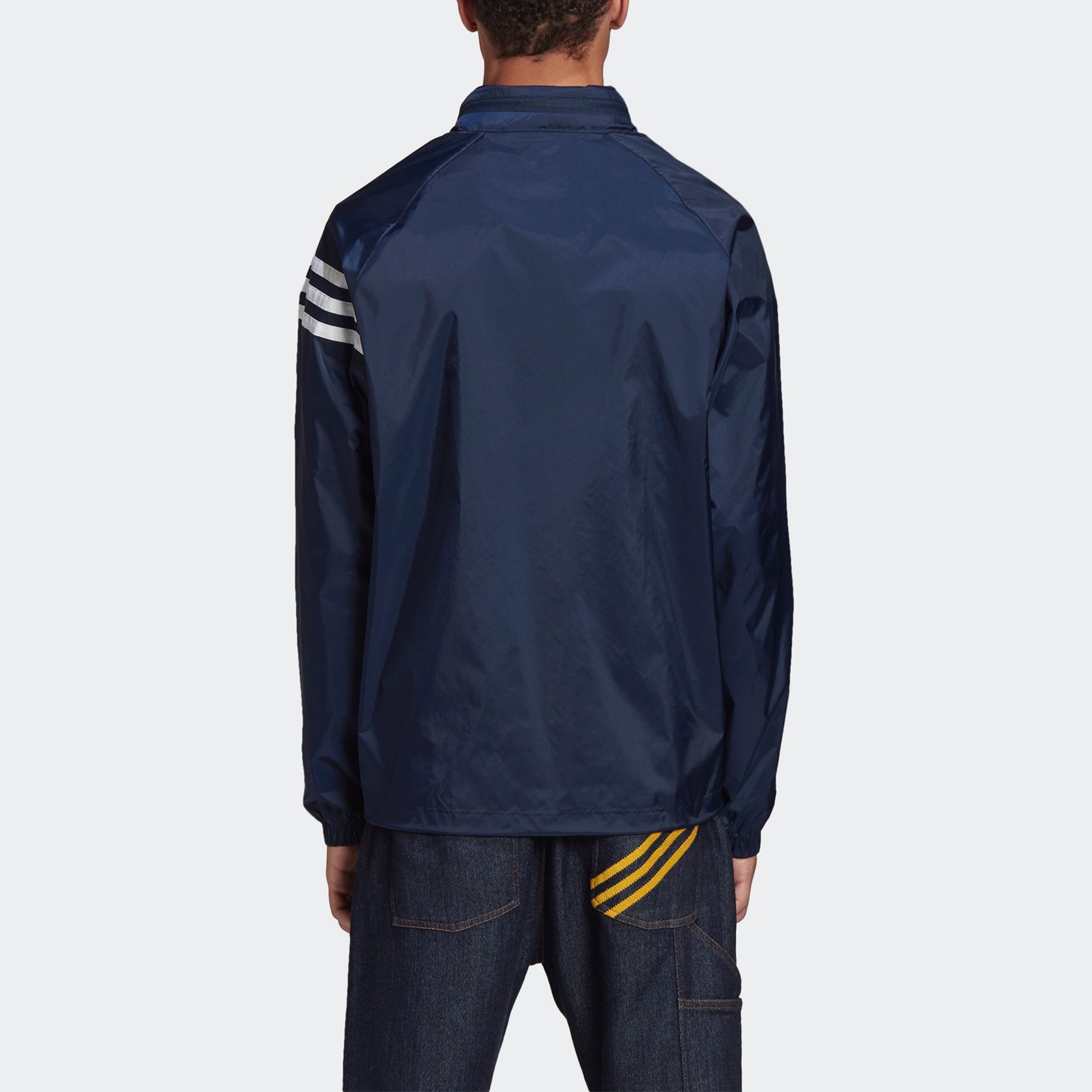 adidas originals x HUMAN MADE Crossover Embroidered Logo hooded Sports Jacket Navy Blue GM4256