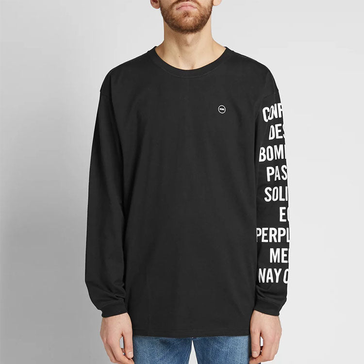 WTAPS Ingredients Tee Letter Long-sleeve Tee Men's Black 182ATDT-LT02S