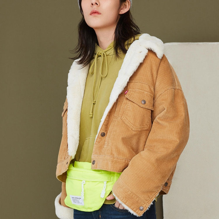 (WMNS) Levi's Series Embroidered Logo Hoodie 'Green' 85279-0031