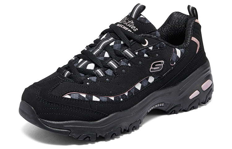 (WMNS) Skechers Sport D'Lites Fancy Leopard 10 'Black Pink' 896271-BKMT