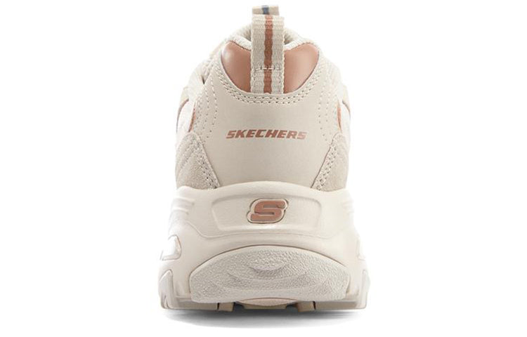 (WMNS) Skechers D'Lites 1.0 'White Pink' 896145-NAT