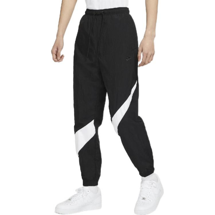 Men's Nike Casual Breathable Lacing Bundle Feet Sports Pants/Trousers/Joggers Autumn Black DV1362-010