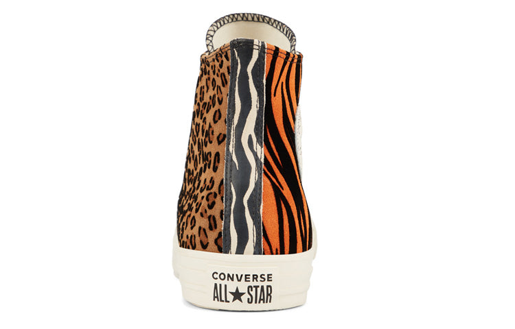 Converse Chuck Taylor All Star Animal Print Suede High Top 'Brown White' 165553C