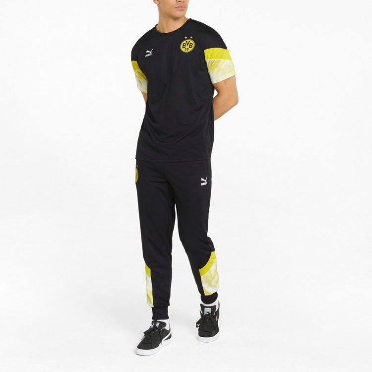 PUMA Bvb Iconic Mcs Mesh Track Pants Logo 'Black' 765042-02