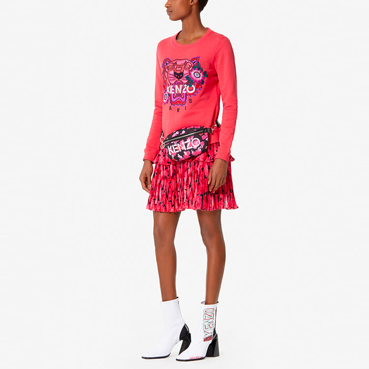 (WMNS) KENZO Tiger Head Casual Long Sleeves Hoodie Pink F962SW7124XO-27