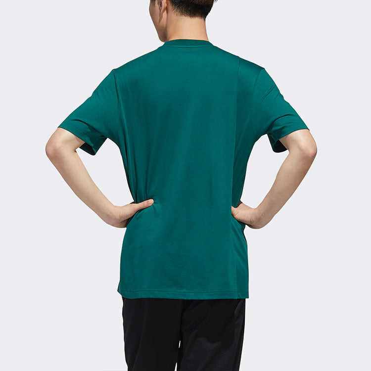 adidas neo Sports Round Neck Short Sleeve Green GJ8934