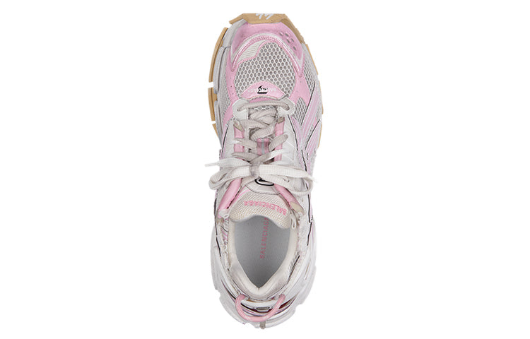 Balenciaga Runner Sneakers 'White Baby Pink Mesh and Nylon' 677403W3RB39059