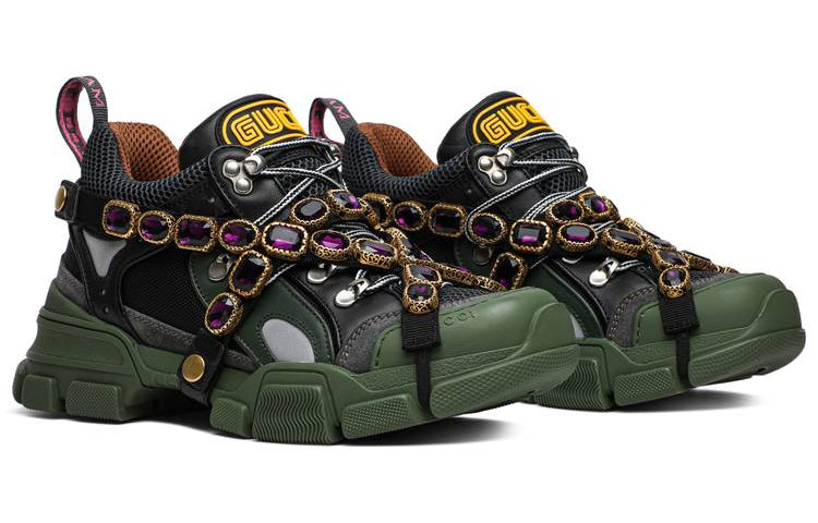 (WMNS) Gucci Flashtrek Crystals 'Green' 537355-GGZ30-1261