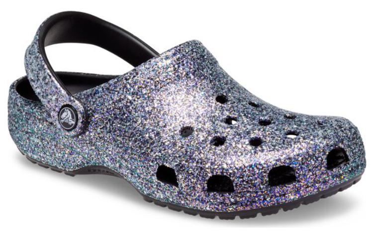 Crocs Classic Glitter Clogs 'Silver Multi' 205942-0C4