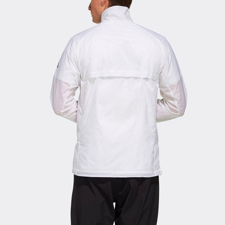 adidas Outdoor Sports Training Stand Collar Jacket White EH3952