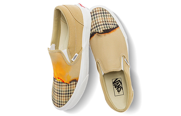 Vans Slip-on Low Tops Casual Shoe Unisex Brown Yellow VN000XG8AZP